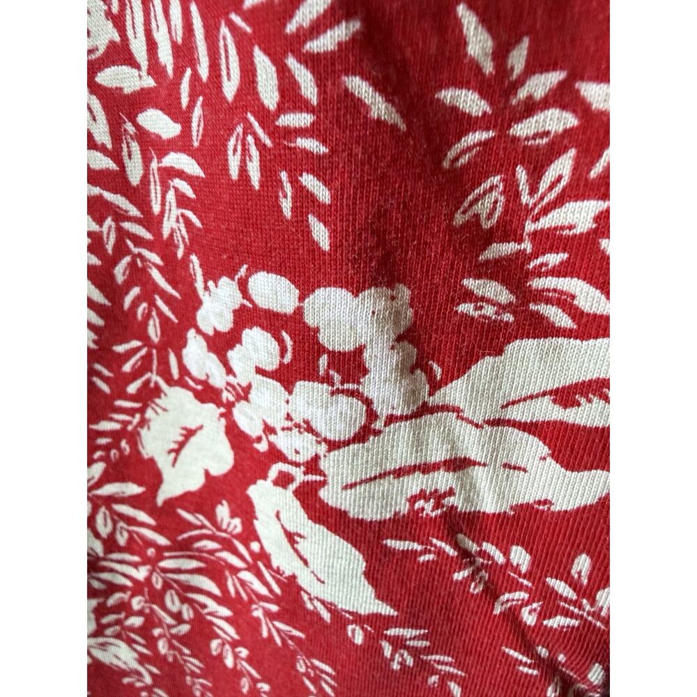 Lands End Red toile ladies small top Relaxed Fit Long Sleeve - Picture 5 of 7